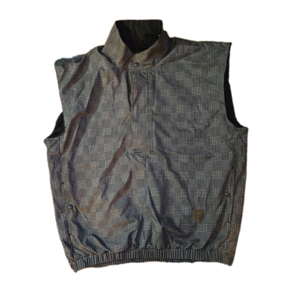 DryJoys by FootJoy Golf Vest Lightweight Houndstooth Check Pullover Mediun Men's